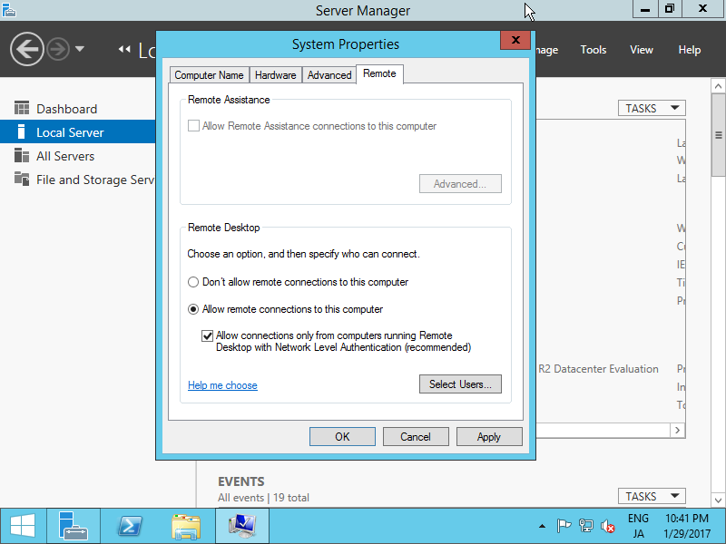 windows 2012 remote desktop configuration